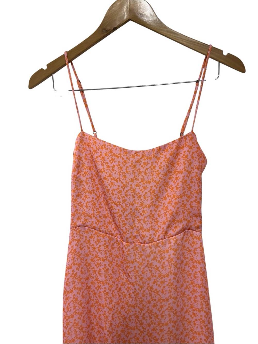 RESA Pink and Orange Floral Spaghetti-Strap Mini Dress - Picture 2 of 5